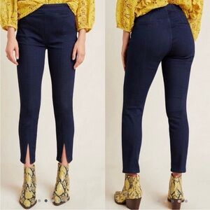 ANTHROPOLOGIE Pilcro High Rise Side Zip Skinny Split Hem Ankle Denim Jeans 27